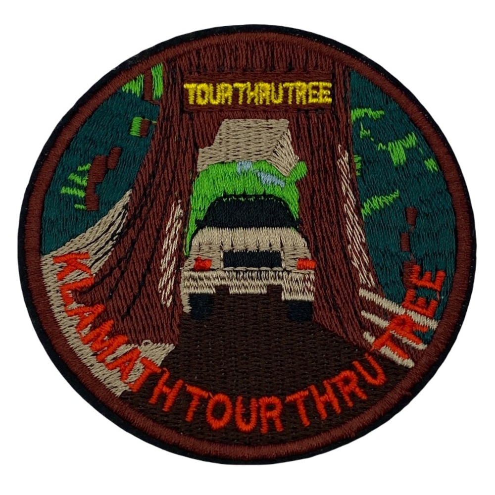Klamath Tour Thru Tree California Nature Embroidered DIY Patch